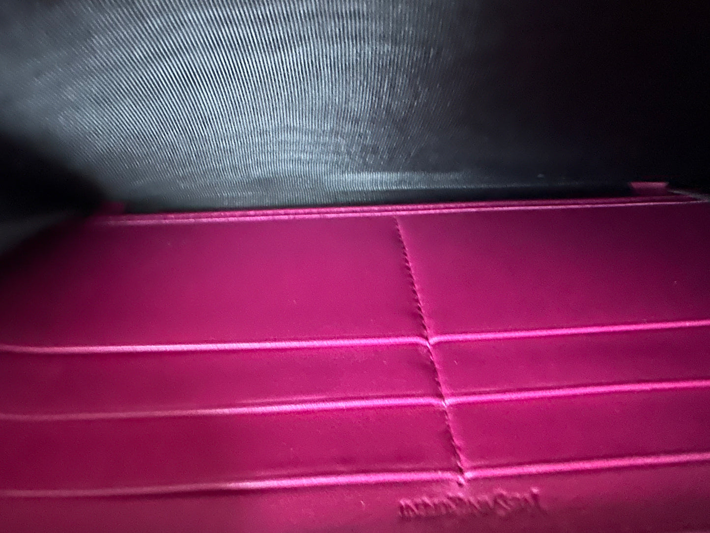 YSL patent zippy wallet